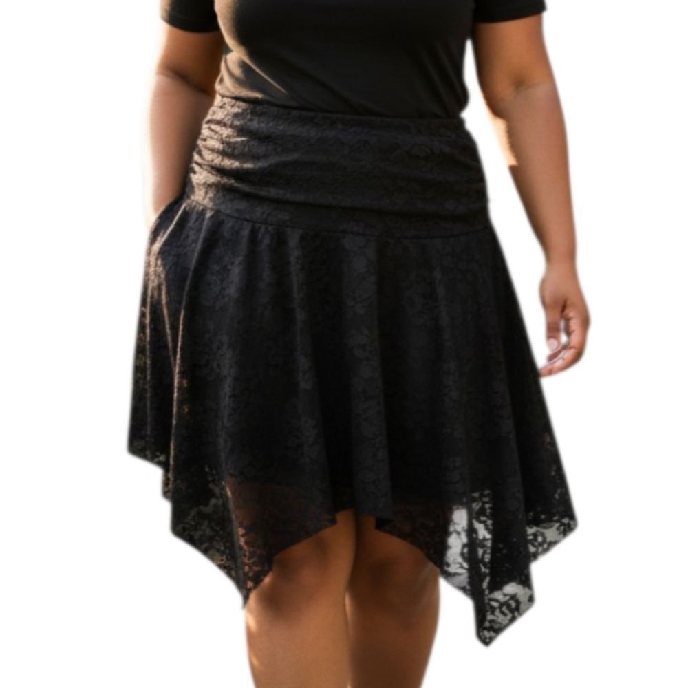 Shein Elegant Black Lace Skort Sz.3XL EUC.